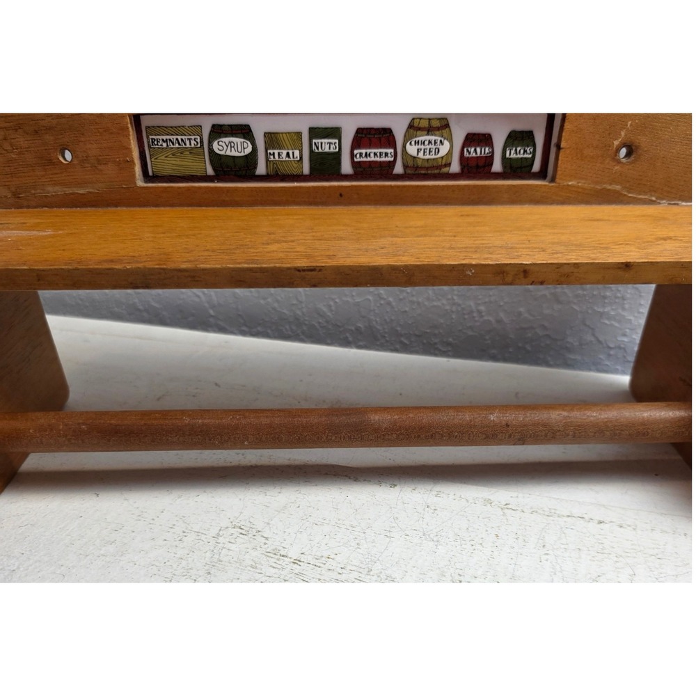 Vintage Wood Country Store Paper Towel Holder Wall Mount Shelf General Store - Picture 3 of 16